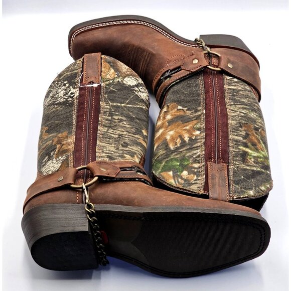 NWOB Laredo Men's Western Boots Gadsden Camo Harness Sq Toe Mossy Oak Sz 7 2472 - Picture 10 of 15